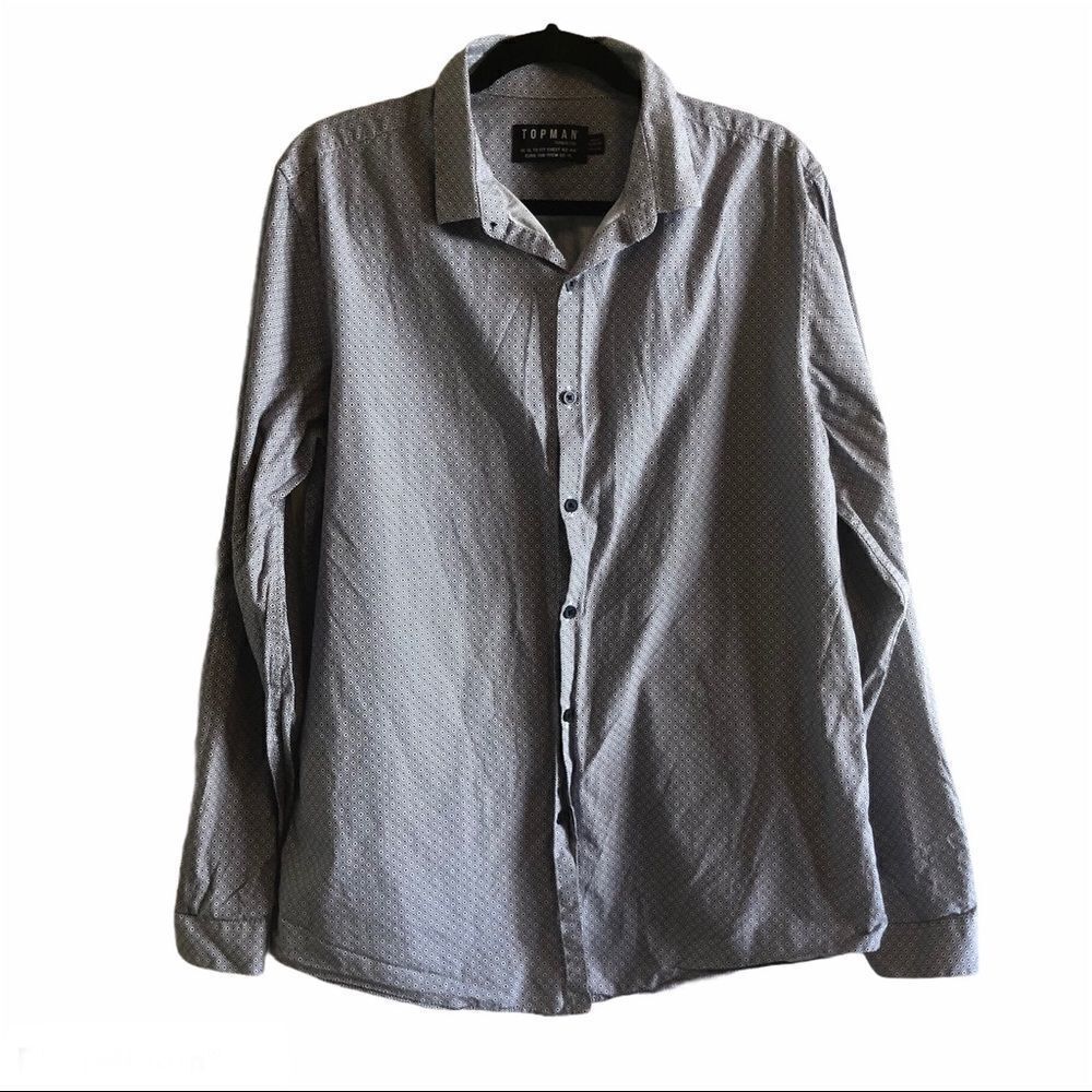 Topman Cotton Button Down Shirt XL